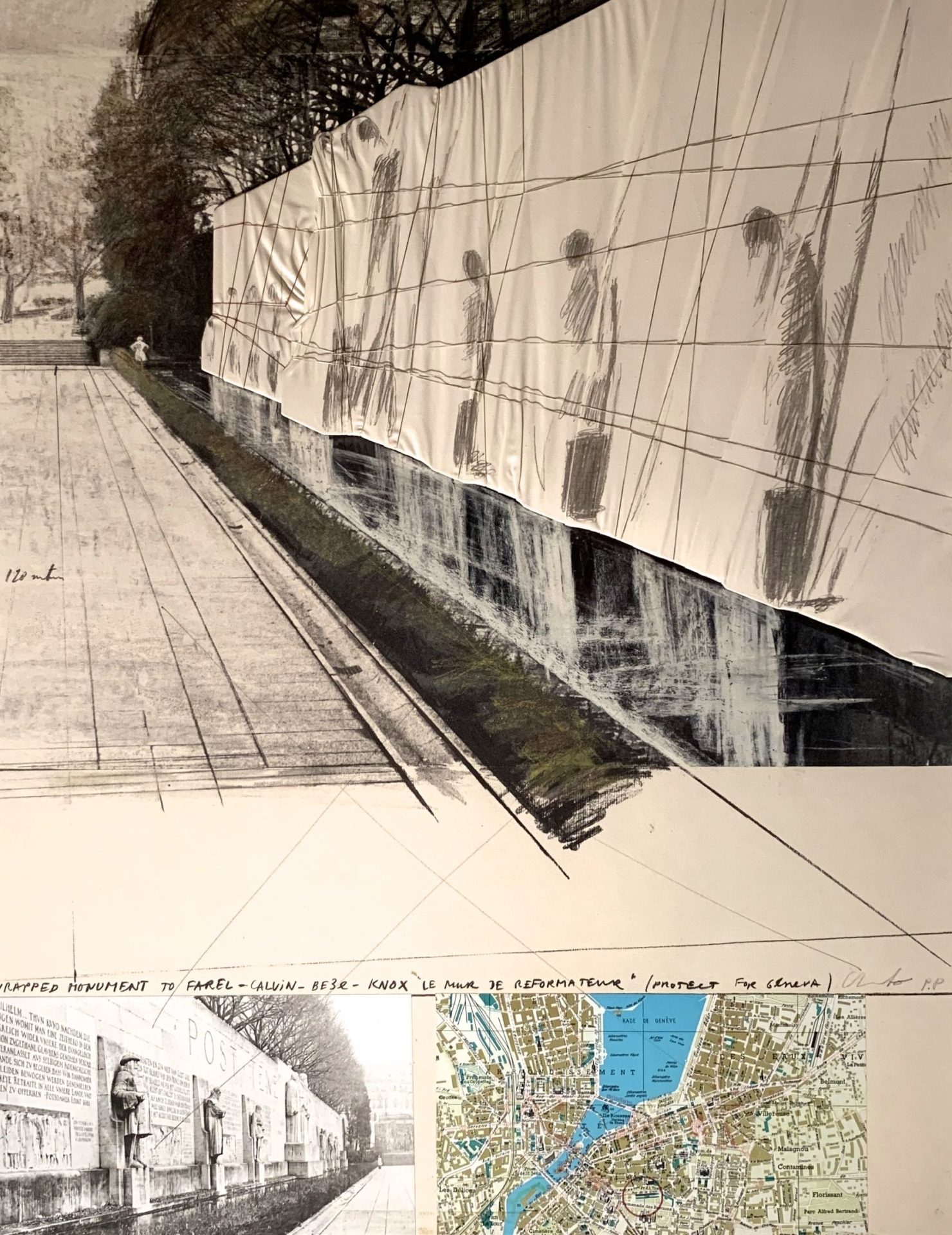 Wrapped Mur de Réformateurs (Project for Geneva)