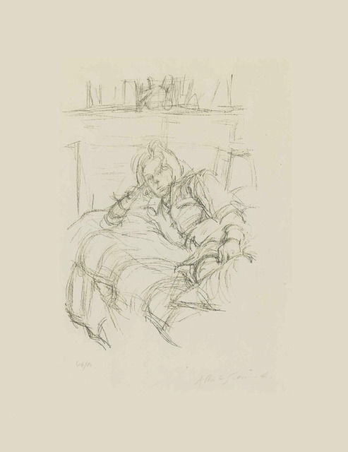 zurücklehnende frau by Alberto Giacometti